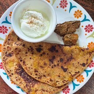 Aloo Paratha with Curd