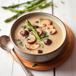 Mushroom & Asparagus Soup