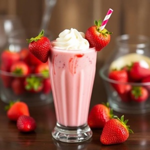 Strawberry Shake (with Ice Cream)