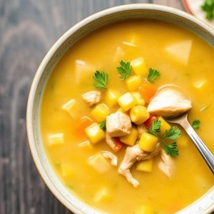 Sweet Corn & Chicken Soup